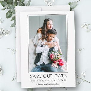 Modernes Minimalistisches einfaches Foto Rette uns Save The Date