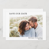 Modernes Minimalistisches einfaches Foto Rette uns Save The Date (Vorne/Hinten)