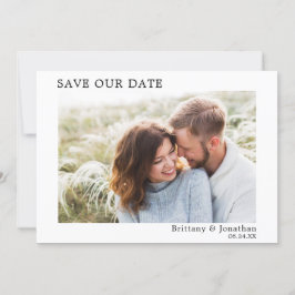 Modernes Minimalistisches einfaches Foto Rette uns Save The Date