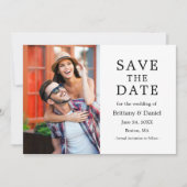 Modernes Minimalistisches Einfaches Foto Save The Date (Vorderseite)