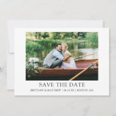 Modernes Minimalistisches Einfaches Foto Save The Date (Vorderseite)