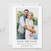Modernes Minimalistisches Einfaches Foto Save The Date (Vorderseite)