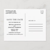 Modernes Minimalistisches einfaches Foto Save the Postkarte (Rückseite)