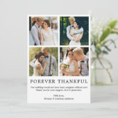 Modernes Minimalistisches Einfaches für immer Herz Dankeskarte (Stehend Vorderseite)