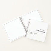 Modernes Minimalistisches einfaches Gästebuch Notizblock (Innenseite)