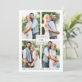 Modernes Minimalistisches Einfaches Haus 4 Foto Save The Date (Stehend Vorderseite)