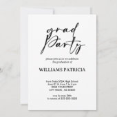 Modernes Minimalistisches Einfaches Lässiges Foto Einladung (Rückseite)