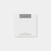 Modernes Minimalistisches einfaches Post-it Klebezettel (Vorderseite)