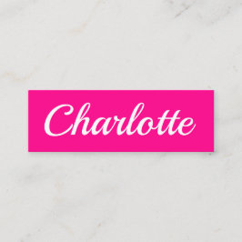 Modernes, minimalistisches, einfaches Rosa Mini Visitenkarte