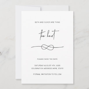 Modernes Minimalistisches, einfaches Schwarzes Kni Save The Date