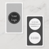 Modernes Minimalistisches, einfaches Weißgraf Visitenkarte (Vorne/Hinten)