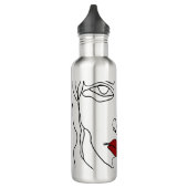 Modernes minimalistisches, einzeiliges zeichnend G Edelstahlflasche (Links)