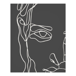 Modernes minimalistisches, einzeiliges zeichnend G Fotodruck