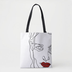 Modernes minimalistisches, einzeiliges zeichnend G Tasche