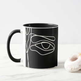 Modernes minimalistisches, einzeiliges zeichnend G Tasse