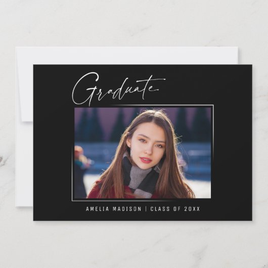 Modernes Minimalistisches Einzigartiges Ink Script Ankündigung (Vorderseite)