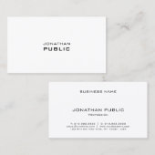 Modernes Minimalistisches Elegantes Beruflich Einf Visitenkarte (Vorne/Hinten)