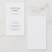 Modernes Minimalistisches elegantes Berufliches De Visitenkarte (Vorne/Hinten)
