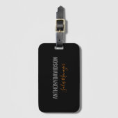 Modernes Minimalistisches Elegantes Berufliches Sc Gepäckanhänger (Vorderseite Vertikal)