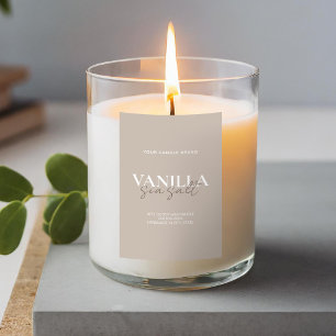 Modernes Minimalistisches Elegantes Candle Label Lebensmitteletikett
