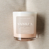 Modernes Minimalistisches Elegantes Candle Label Quadratischer Aufkleber