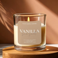 Modernes Minimalistisches Elegantes Candle Label
