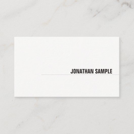 Modernes Minimalistisches Elegantes Design Berufli Visitenkarte (Vorderseite)