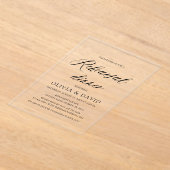 Modernes Minimalistisches Elegantes Einfaches Prob Acryleinladungen (Ablage )