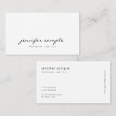 Modernes Minimalistisches elegantes einfaches Visitenkarte (Vorne/Hinten)