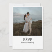 Modernes minimalistisches elegantes Foto Hochzeit Einladung (Vorderseite)