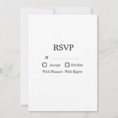 Modernes minimalistisches elegantes Foto Hochzeit Einladung (Rückseite)