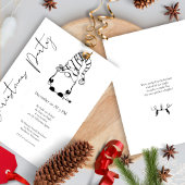 Modernes Minimalistisches Elegantes Gnome Weihnach Einladung