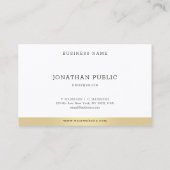 Modernes Minimalistisches Elegantes Gold Beruflich Visitenkarte (Rückseite)