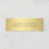 Modernes Minimalistisches Elegantes Gold Einfach S Mini Visitenkarte (Rückseite)