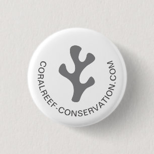 Modernes, Minimalistisches, elegantes Graukorallen Button