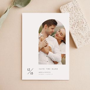 Modernes Minimalistisches Elegantes Hochzeitsfoto- Save The Date