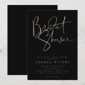 Modernes Minimalistisches Elegantes klassisches Br Einladung (Vorne/Hinten)