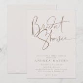 Modernes Minimalistisches Elegantes klassisches Br Einladung (Vorne/Hinten)