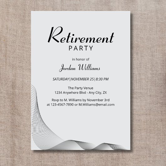 Modernes, Minimalistisches elegantes Party für Gra Einladung