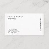Modernes Minimalistisches elegantes Personalisiert Visitenkarte (Rückseite)