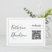 Modernes Minimalistisches ✨ 💍 elegantes RSVP für  Einladung (Stehend Vorderseite)