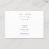 Modernes Minimalistisches elegantes Template Beruf Visitenkarte (Rückseite)