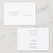 Modernes Minimalistisches elegantes Template Beruf Visitenkarte (Vorne/Hinten)