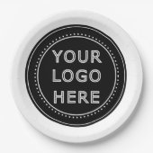 Modernes, Minimalistisches, elegantes und bearbeit Pappteller (Vorderseite)