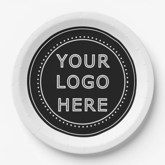 Modernes, Minimalistisches, elegantes und bearbeit Pappteller (Vorderseite)