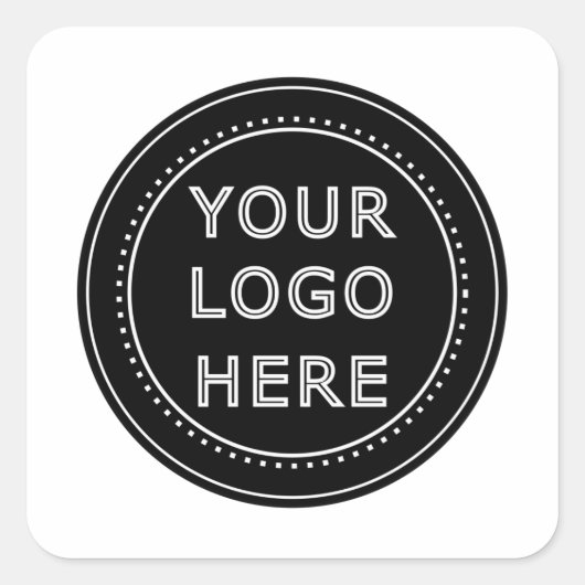 Modernes, Minimalistisches, elegantes und bearbeit Quadratischer Aufkleber (Vorderseite)