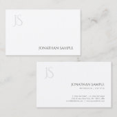 Modernes Minimalistisches elegantes Visitenkarte (Vorne/Hinten)