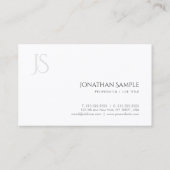 Modernes Minimalistisches elegantes Visitenkarte (Rückseite)