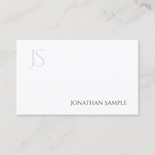 Modernes Minimalistisches elegantes Visitenkarte (Vorderseite)