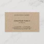 Modernes, Minimalistisches, elegantes Vorlagenpapi Visitenkarte (Rückseite)